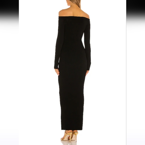 Michael Costello X Revolve Off Shoulder Bodycon Maxi‎ Dress in Black Size XS NWT - Picture 2 of 12